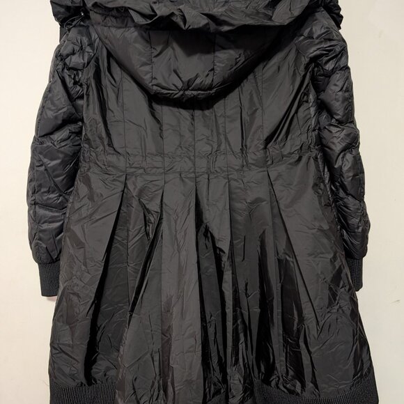Women's MONCLER Verrerie Quilted Long Down Puffer Jacket Coat Black RARE 01~XS/S - Picture 5 of 7